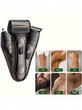 Recortadora eléctrica 3 en 1 para barba, nariz y cabello.