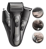 Recortadora eléctrica 3 en 1 para barba, nariz y cabello.