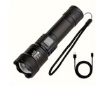 Linterna portátil – 400 mAh – pantalla LED – zoom telescópico